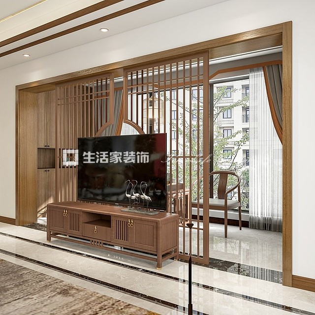 吊顶贵阳首钢之光-190㎡新中式风格