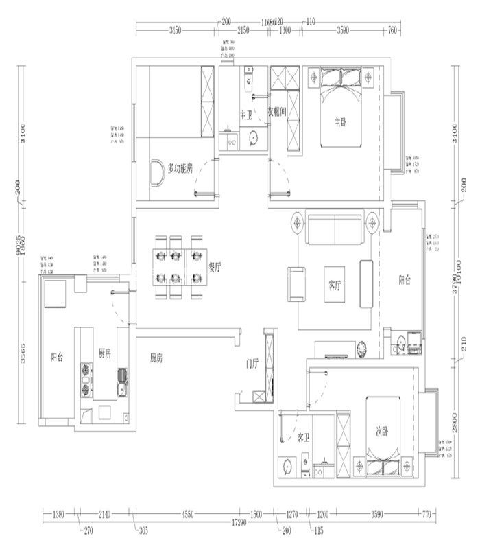 新中式户型图装修效果图