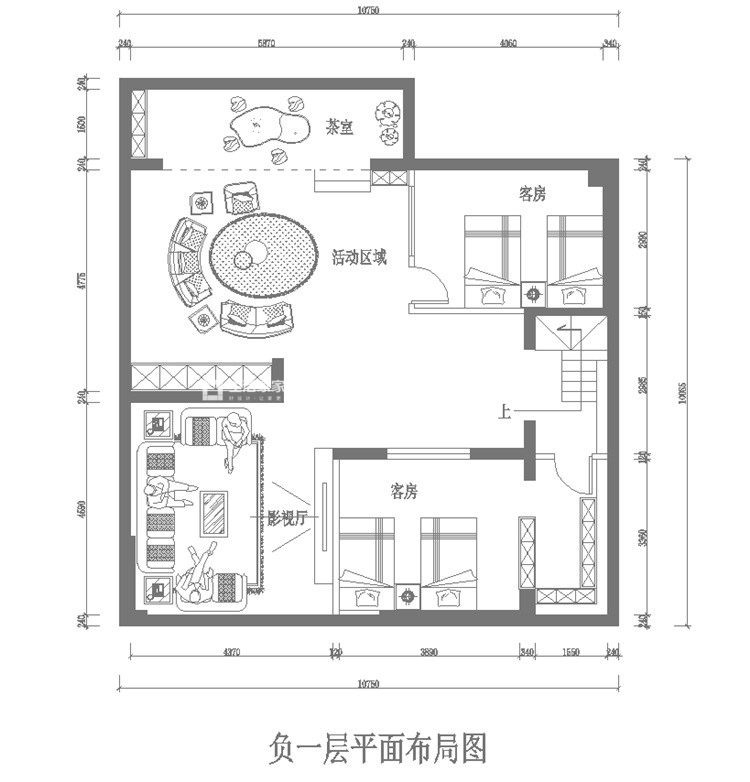 现代户型图装修效果图