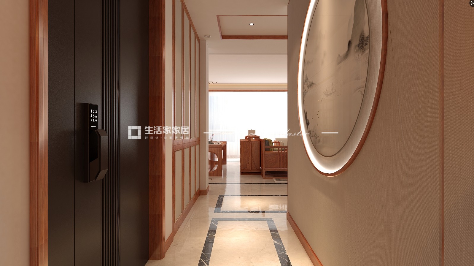 新中式玄關(guān)裝修效果圖